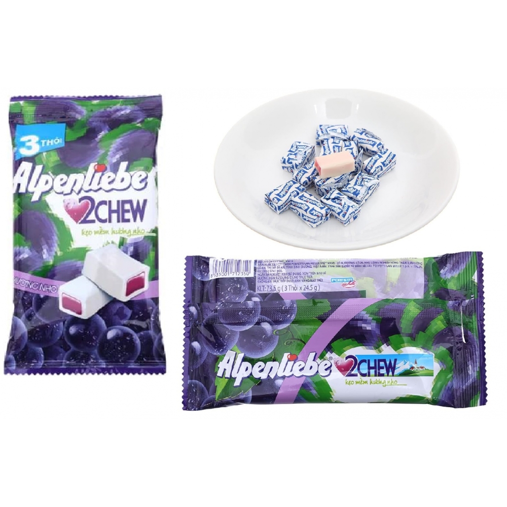 Alpenliebe soft candy Grape flavor bag 73.5g