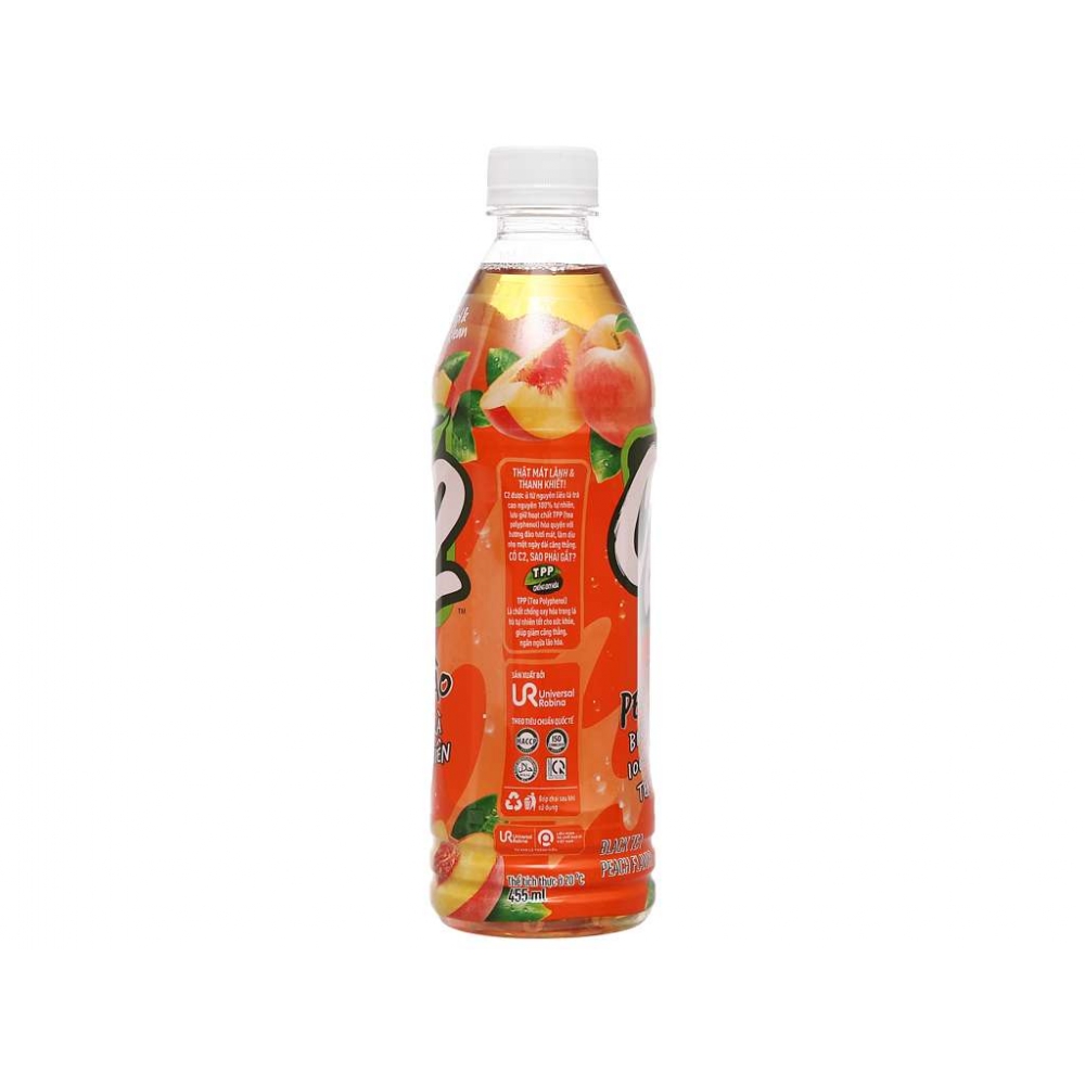 C2 Black Tea with Peach flavor bottle 455ml