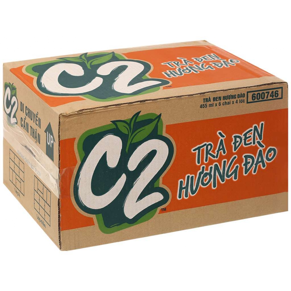C2 Black Tea with Peach flavor bottle 455ml