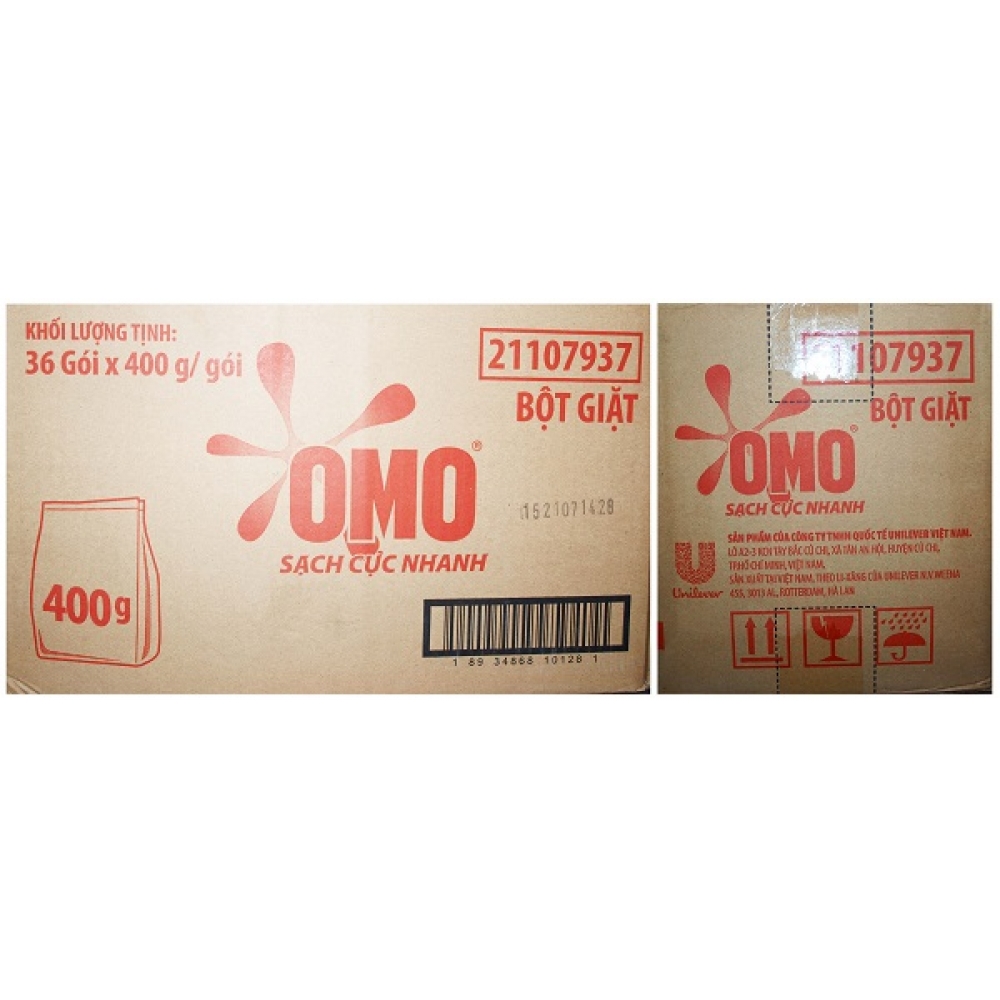 Omo detergent powder bag 400g x 36