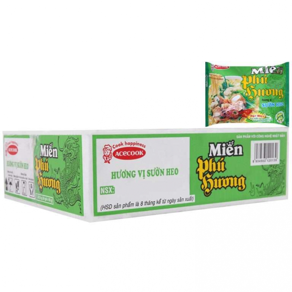 Phu Huong instant vermicelli bag 58g pork rib