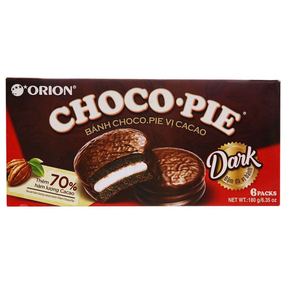 Choco Pie Dark Cacao Soft Cake Box 180g