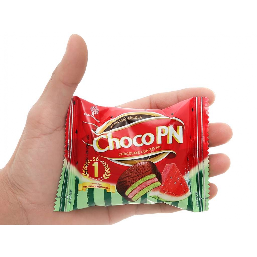 Choco PN Chocolate Coated Pie with Watermelon Ice bag 216g