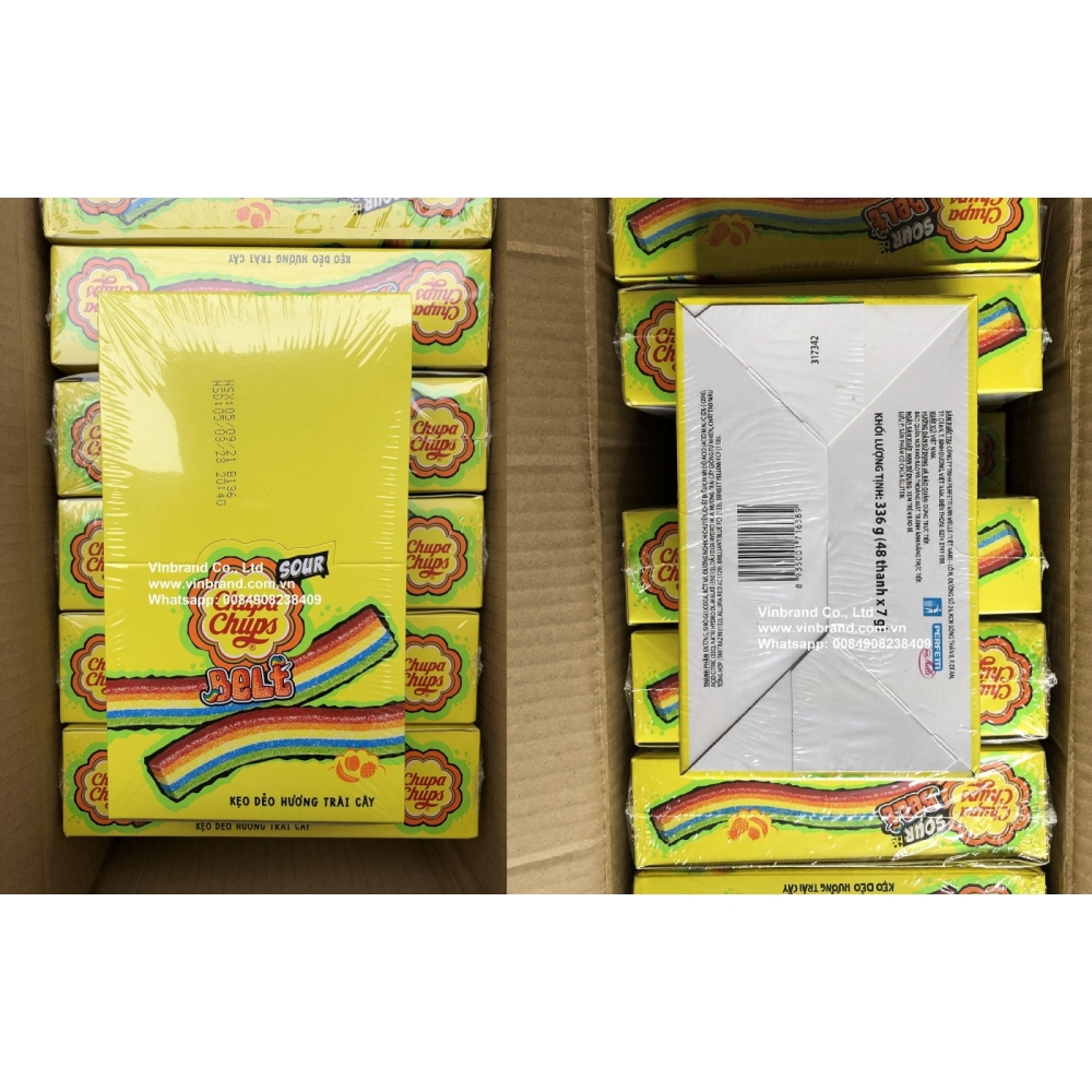 Chupa Chups sour belt box 336g fruity