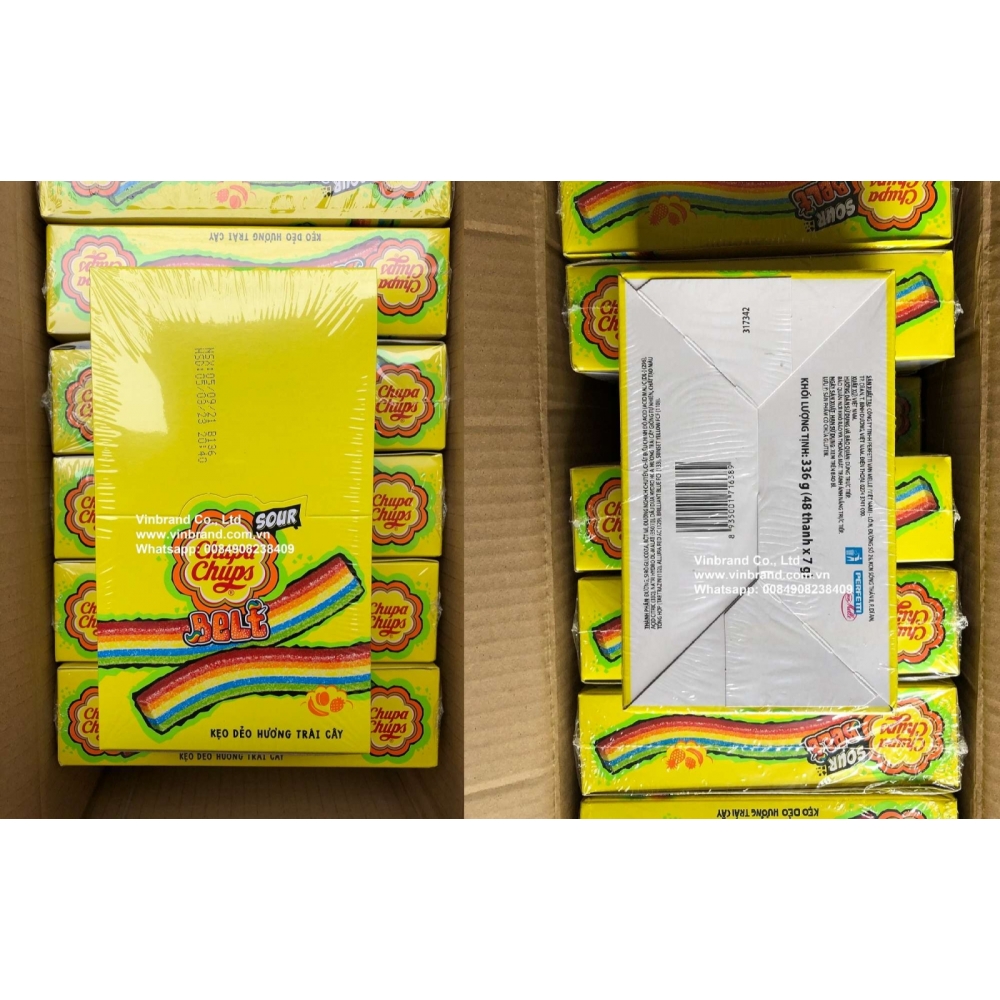 Chupa Chups sour belt box 336g fruity
