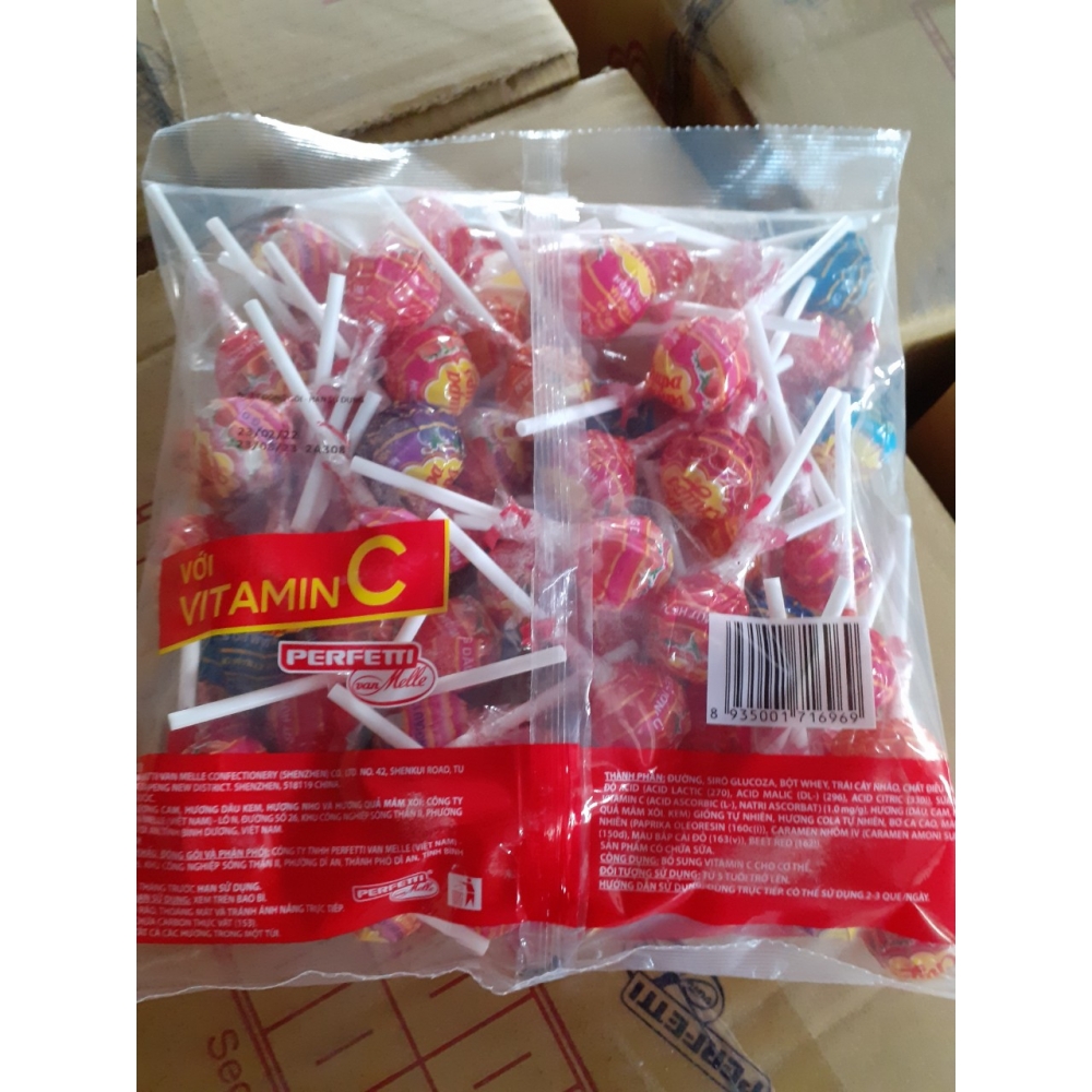 Cheap price Chupa Chups mixed fruits lollipop 600g (60pcs x 10g)