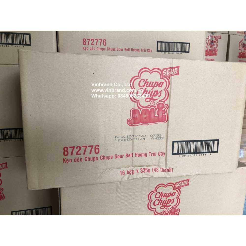 Chupa Chups sour belt box 336g fruity