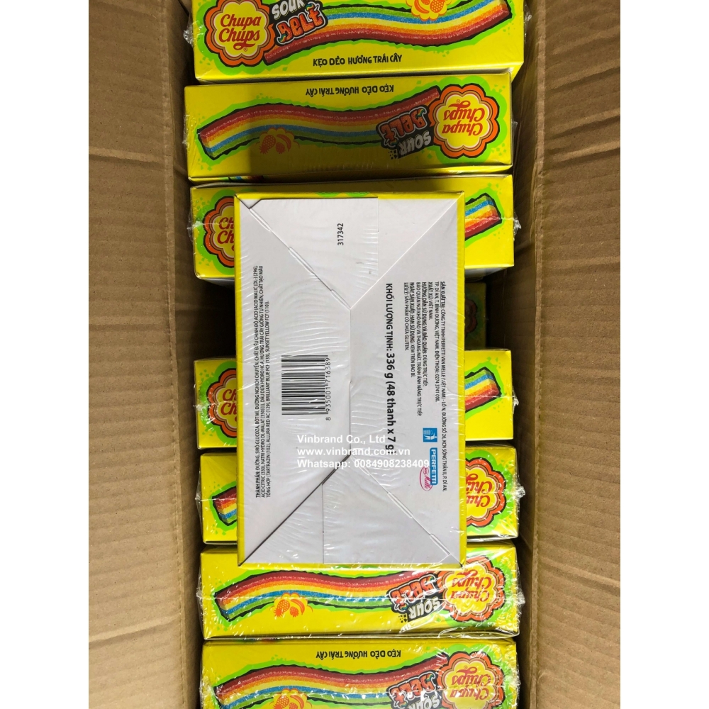 Chupa Chups sour belt box 336g fruity
