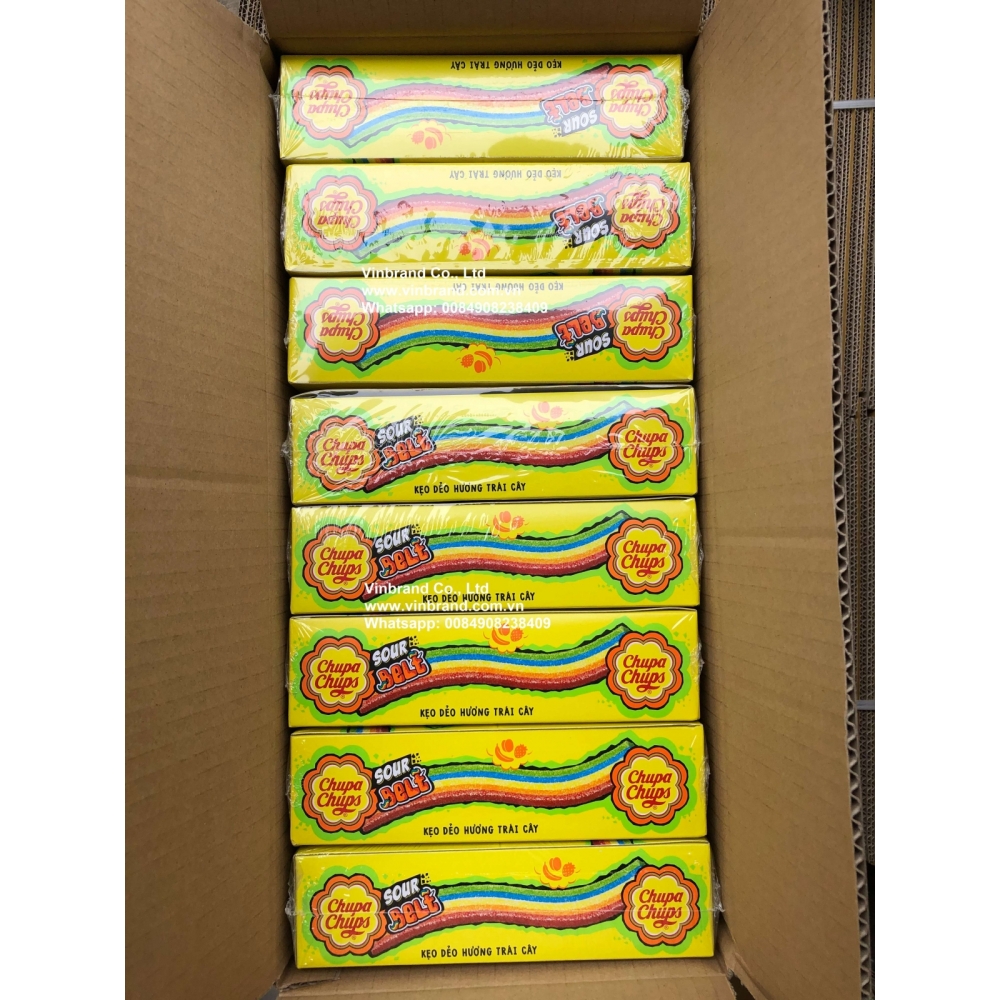 Chupa Chups sour belt box 336g fruity