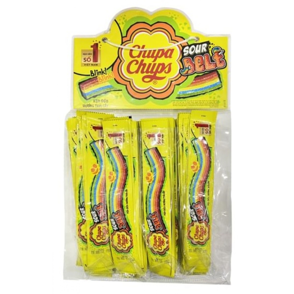 Chupa Chups jelly candy sour belt hanger mixed fruit 8g