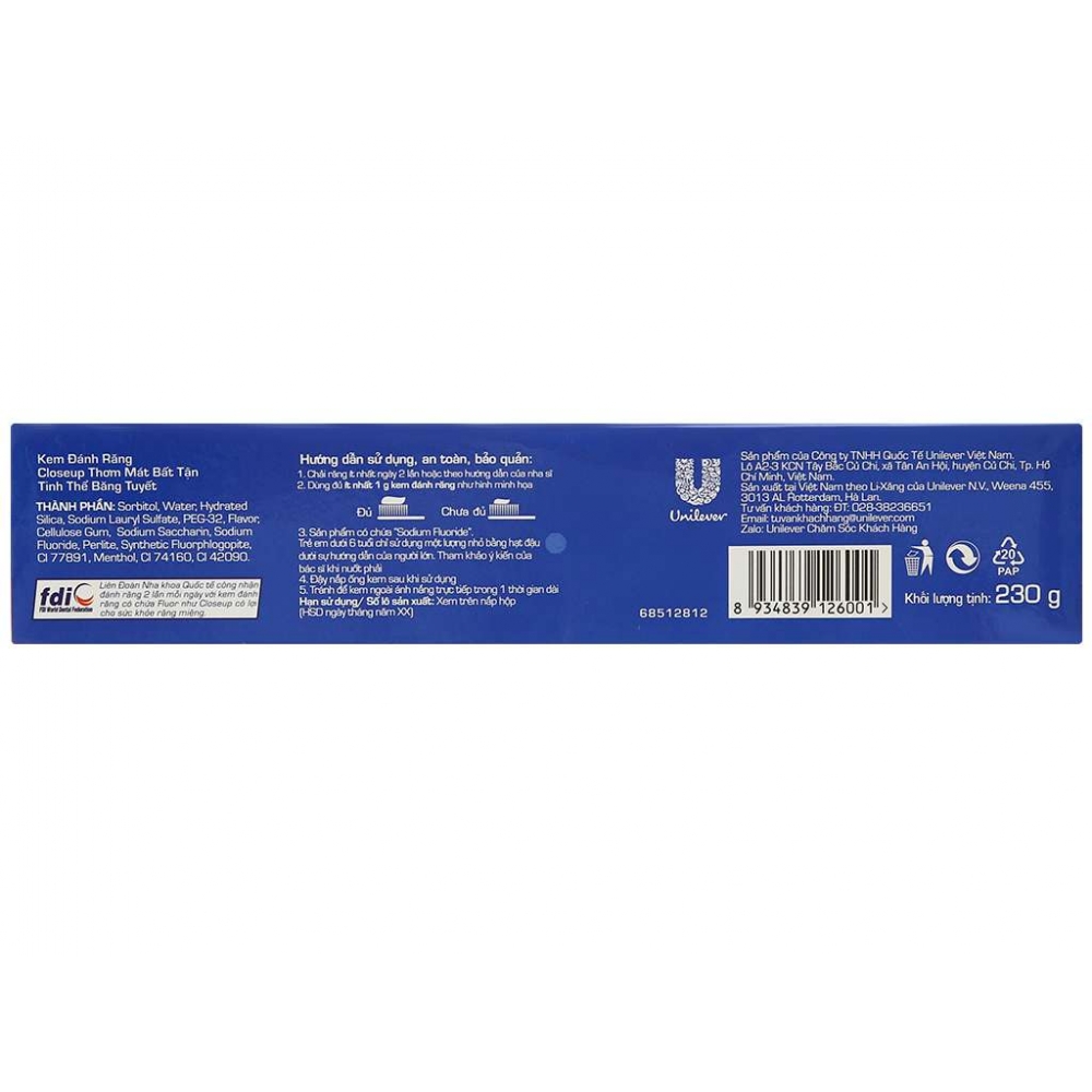 Close Up Toothpaste Everest Winter Blast 230g