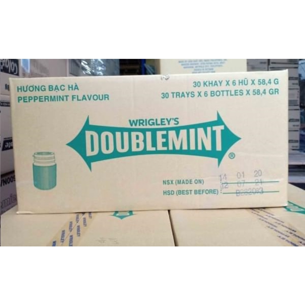Doublemint Chewing Gum Jar 58.4g Grape Flavor