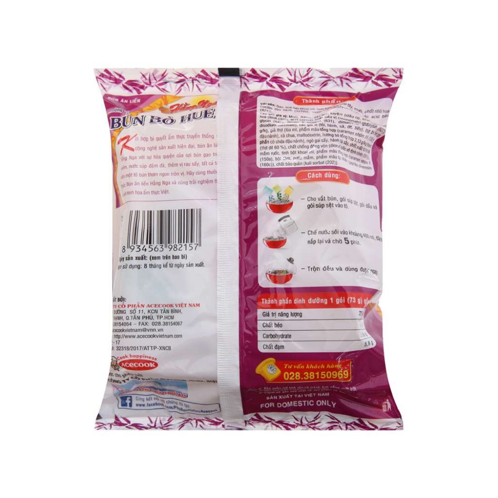 Hang Nga Instant Rice Vermicelii 75g x 30