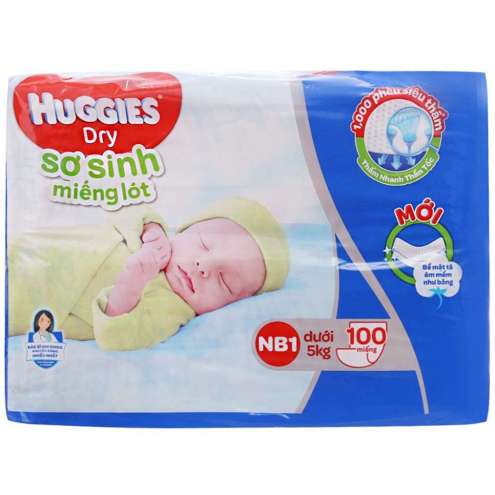 Huggies Diapers New Born 1 Bag 100pcs less 5kg