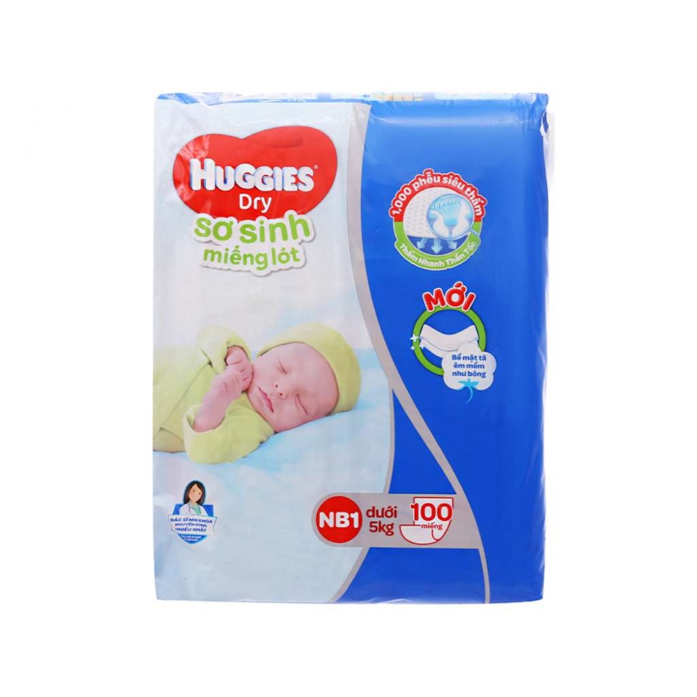 Huggies Diapers New Born 1 Bag 100pcs less 5kg