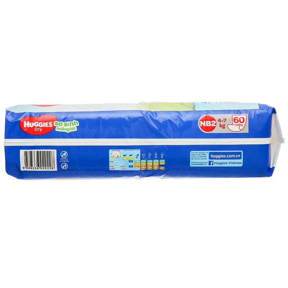 Huggies Diapers New Born 2 Bag 60pcs 4-8kg