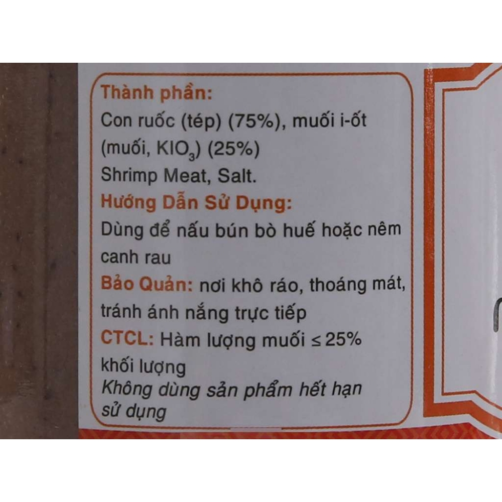 Song Huong Mam Ruoc Hue fine salted shimp 430g