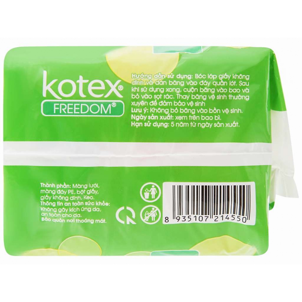 Kotex Freedom Sanitary Pad Maxi non wings Block 8