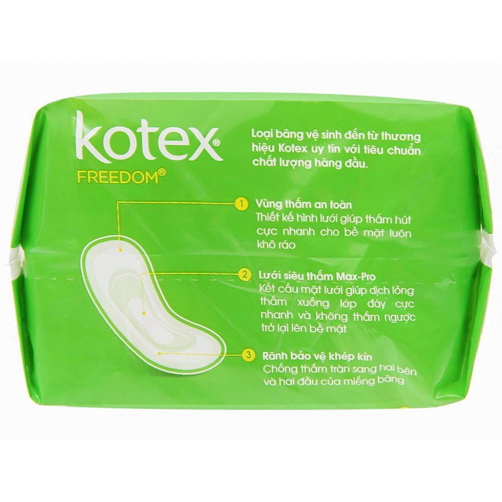 Kotex Freedom Sanitary Pad Maxi non wings Block 8
