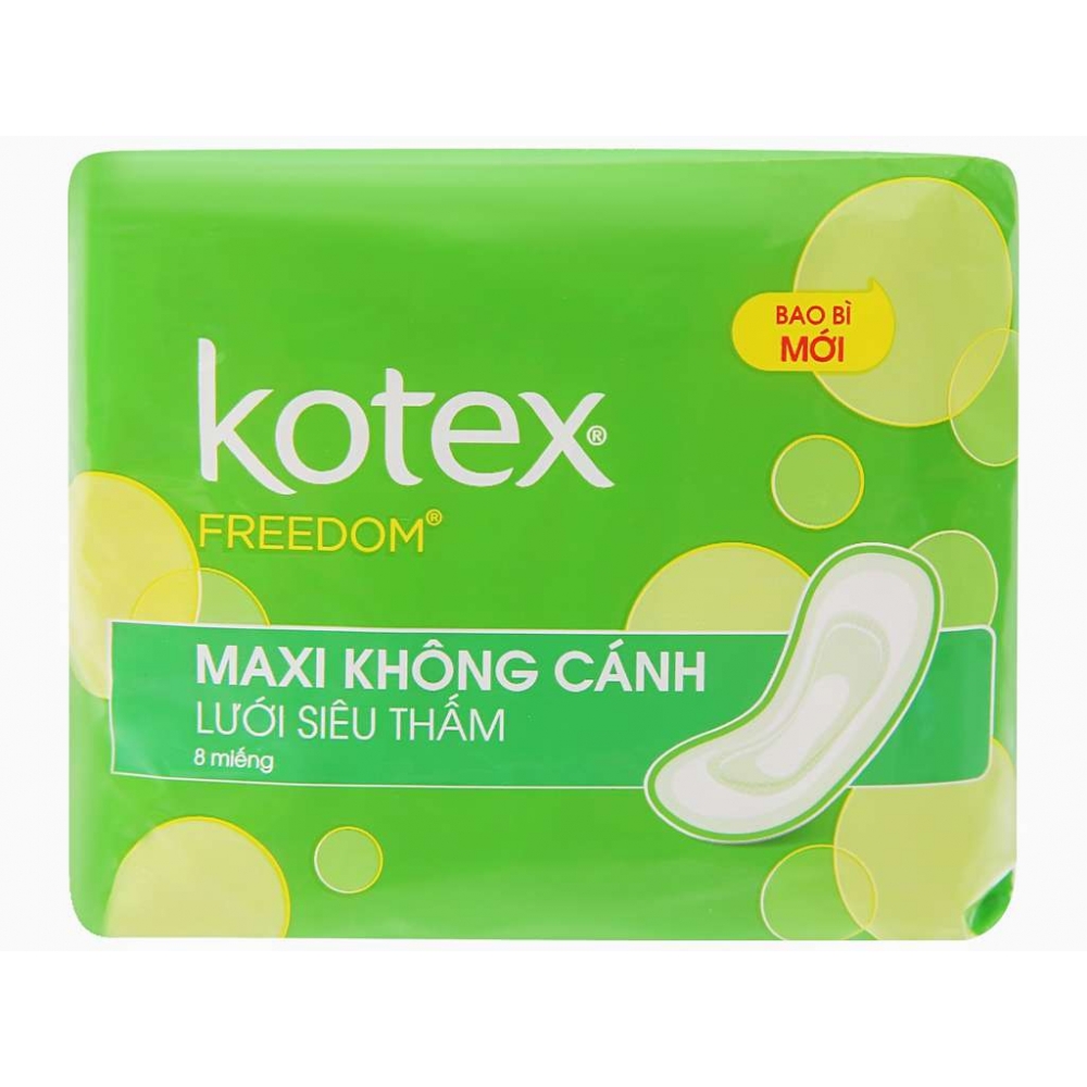 Kotex Freedom Sanitary Pad Maxi non wings Block 8