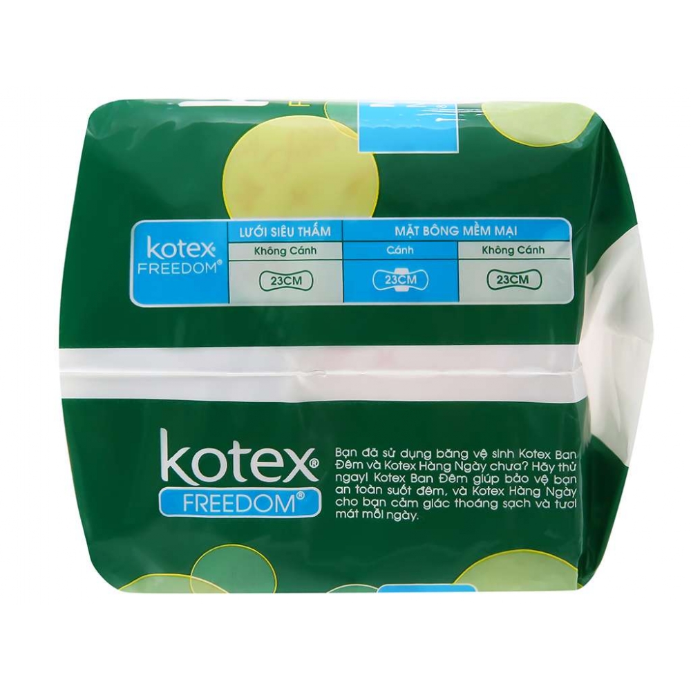 Kotex Freedom Sanitary Pad Maxi wings Block 8