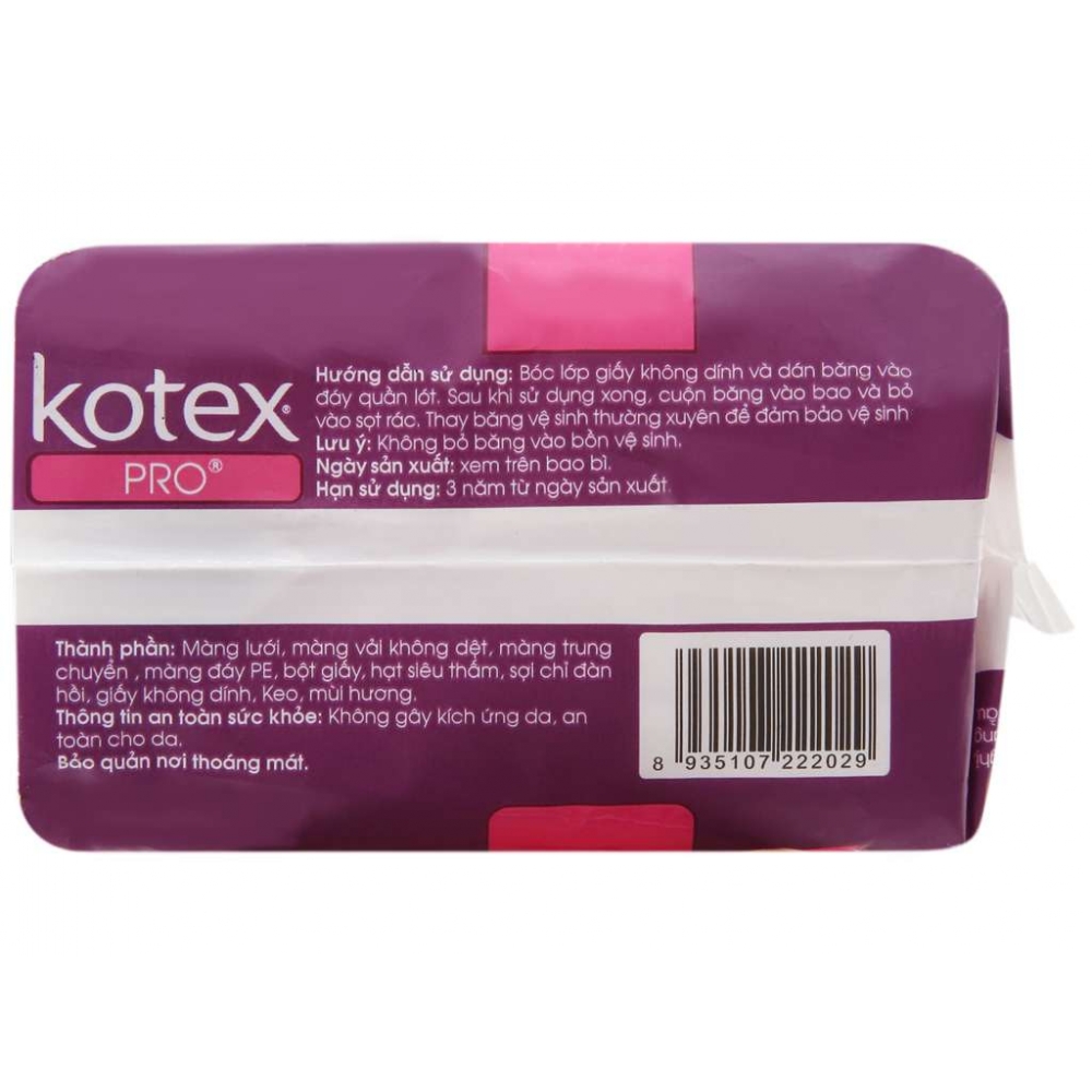 Kotex Pro Sanitary Pad Super Thin Wings Block 8