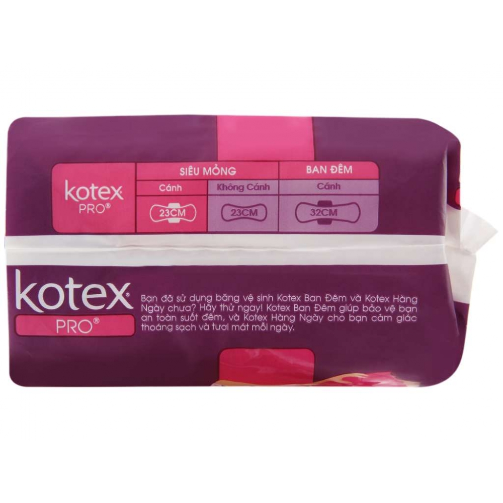Kotex Pro Sanitary Pad Super Thin Wings Block 8