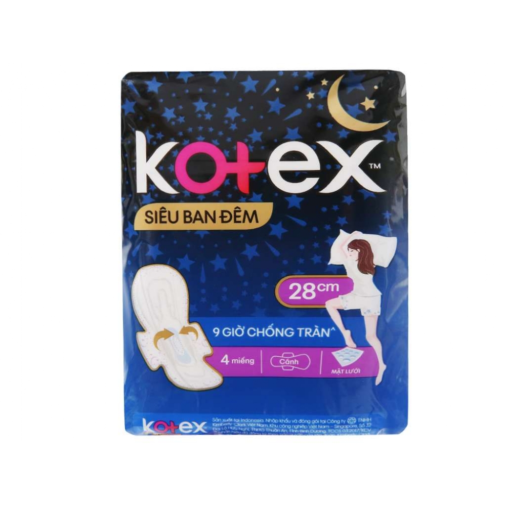 Kotex Sanitary Pad Night 28cm Block 4