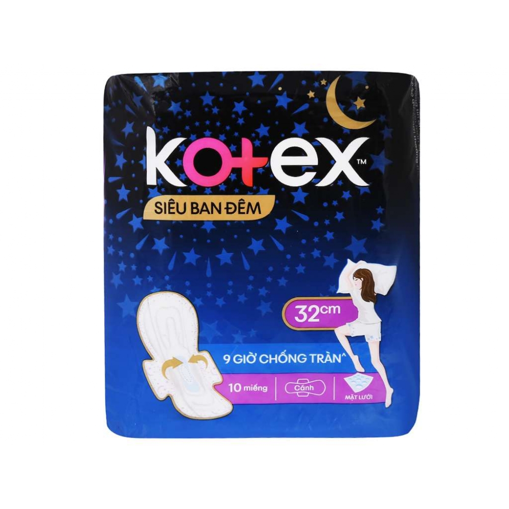 Kotex Sanitary Pad Night 32cm Block 10