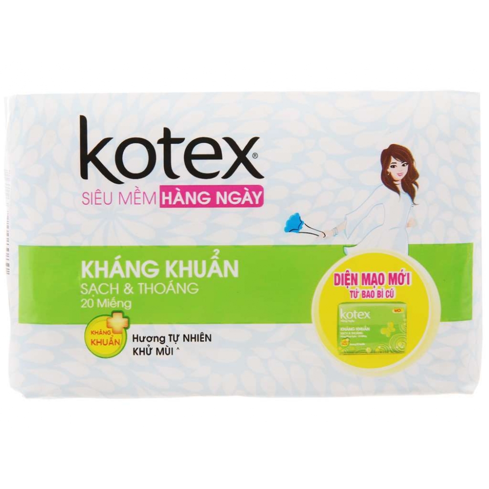 Kotex Sanitary Pad Super Soft Anti-Bac Daily Block 8