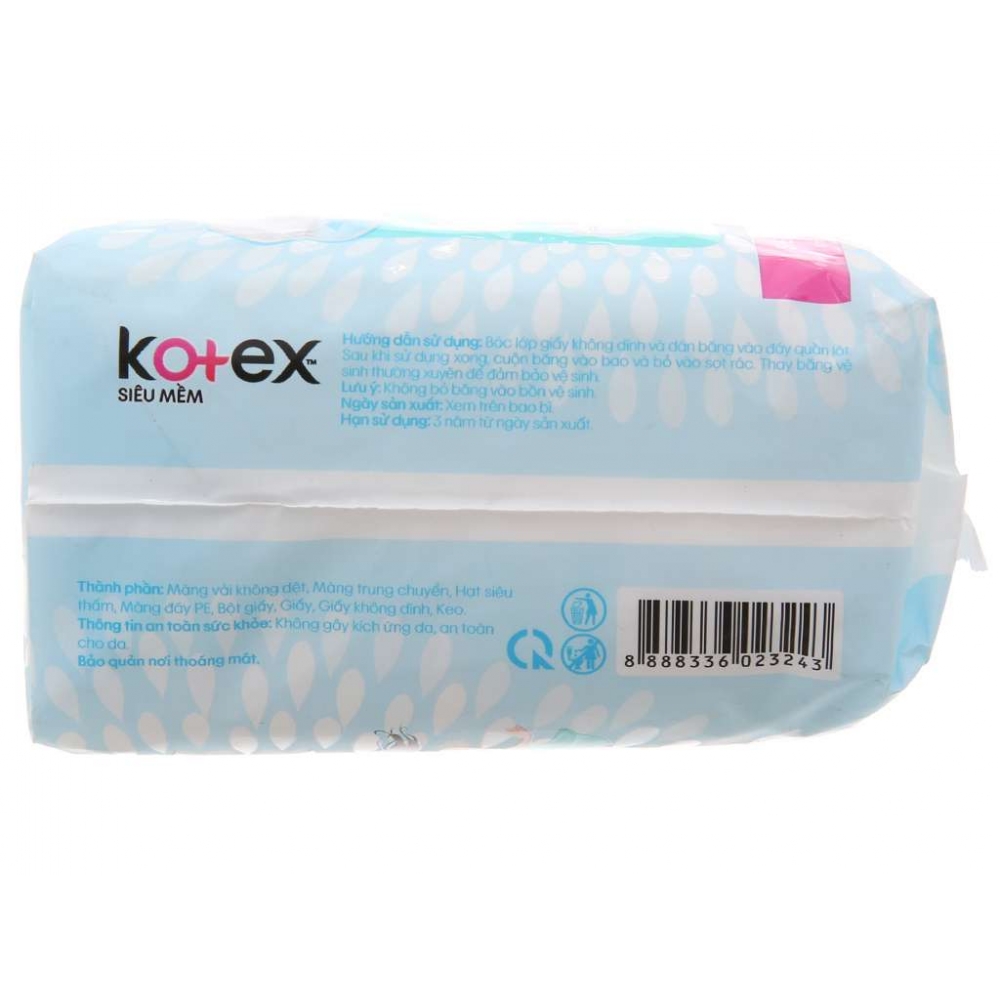 Kotex Sanitary Pad Super Soft Thin Wings Block 8