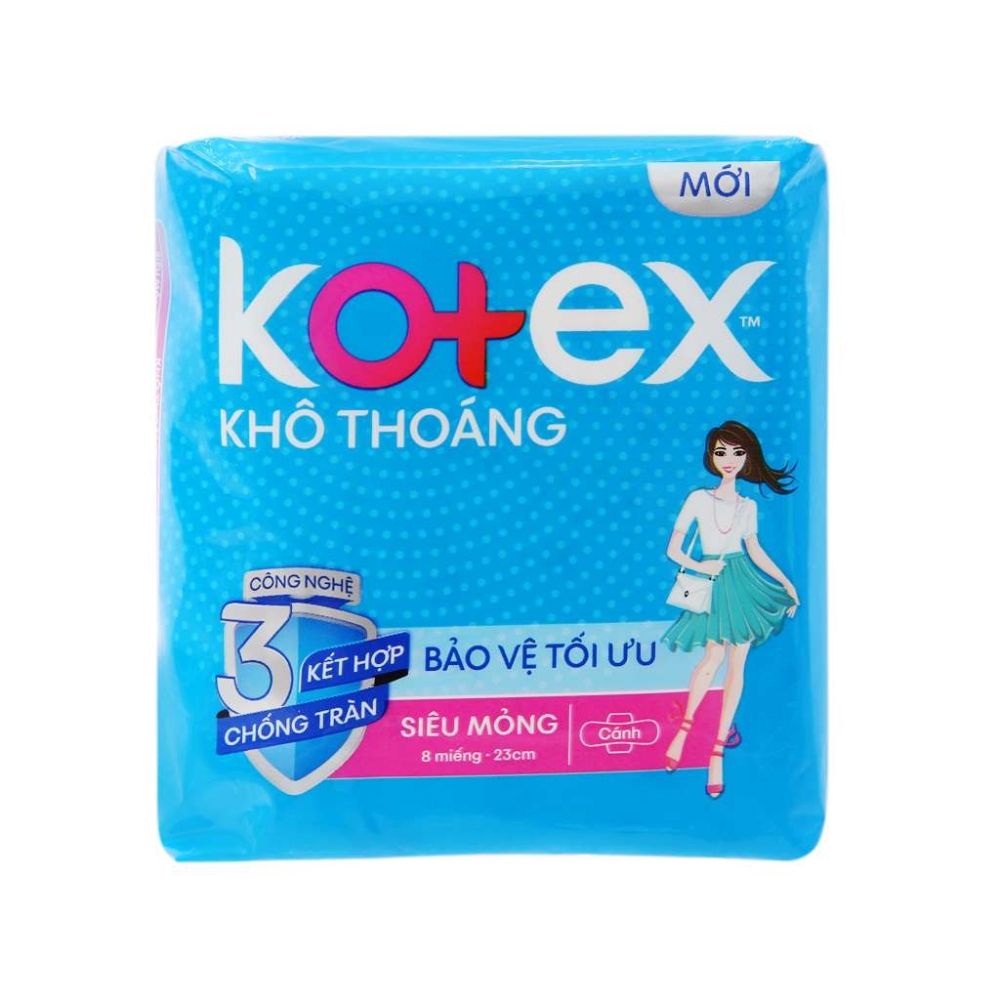 Kotex Sanitary Pad Super Thin Wings Block 8