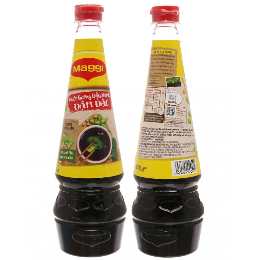 Maggi Soy Sauce bottle 700ml x 12 (concentrate) / Nước Tương Maggi 越南美极酱青