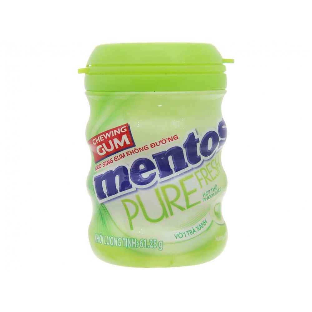 Mentos Chewing Gum Pure Fresh Lime Jar 61.25g Sugar Free