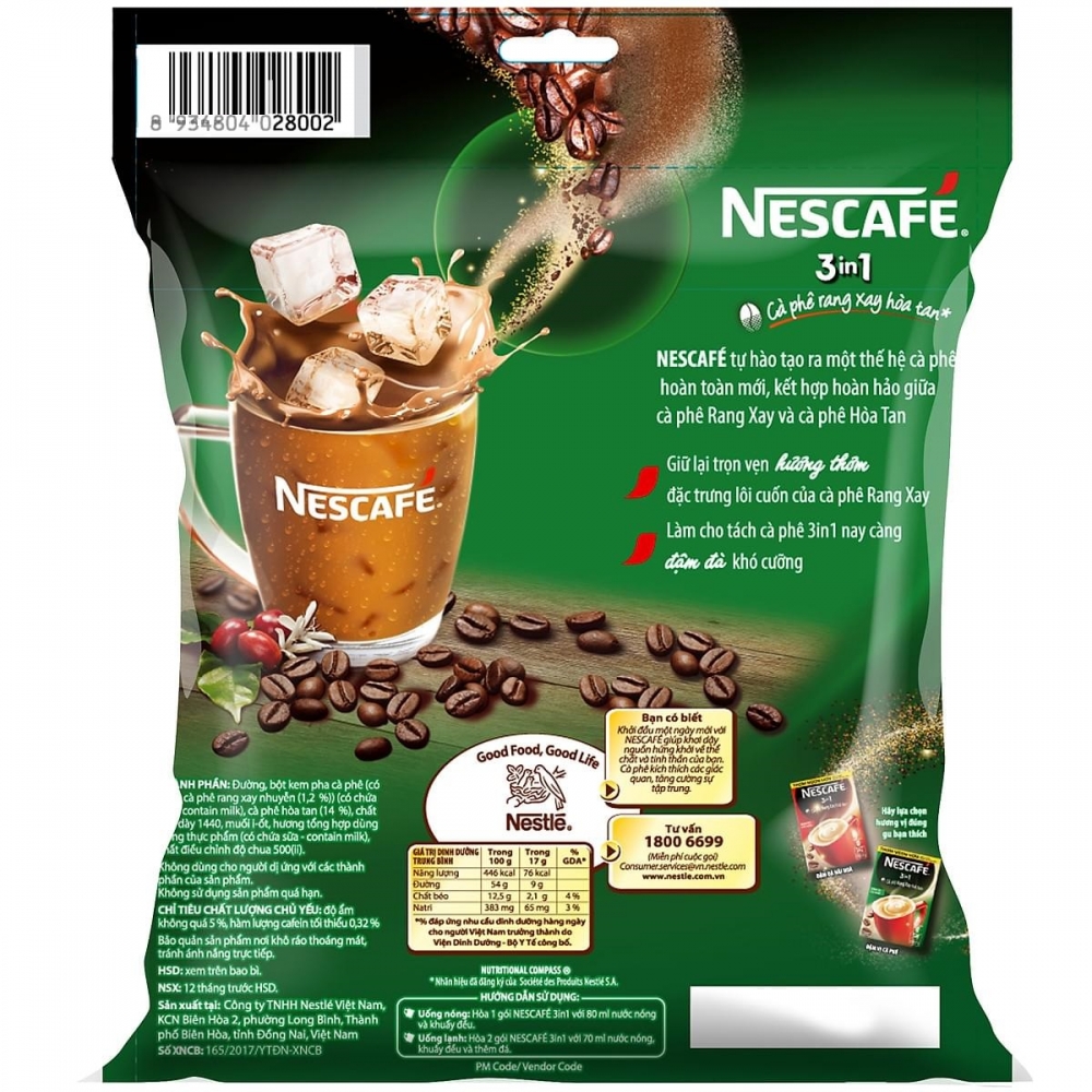 Nescafe Instant Coffee 3 in 1 with with Roasted Signature Coffee bag 782g (green bag)