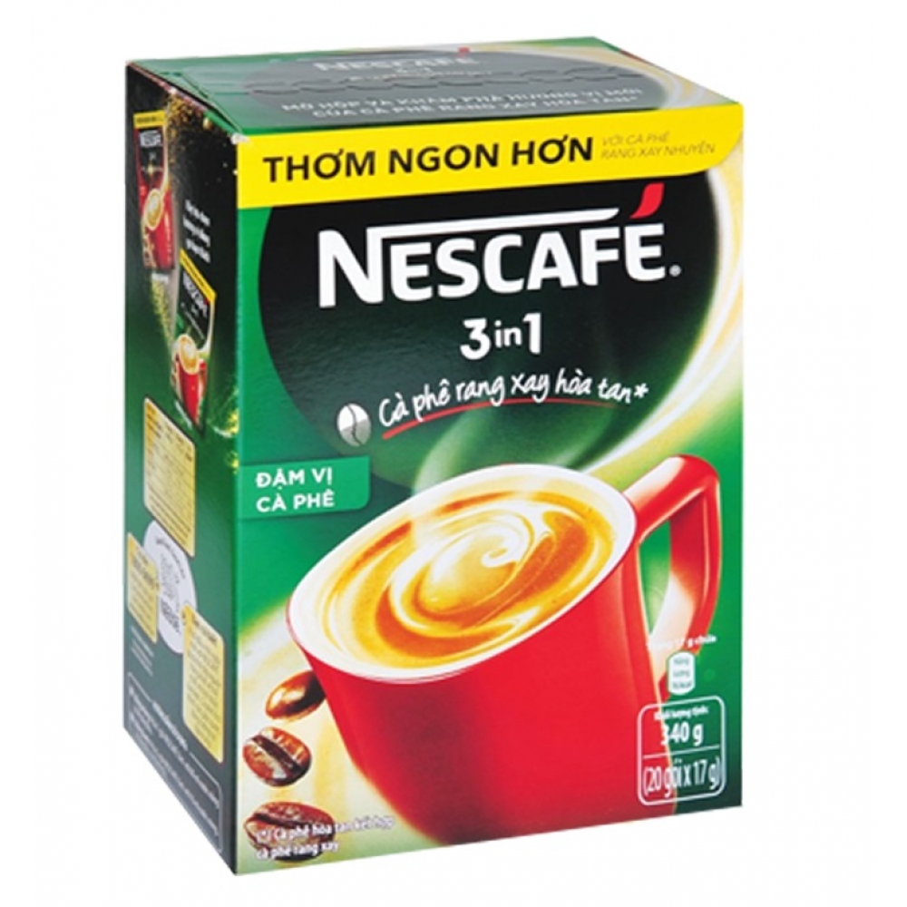 Nescafe Instant Coffee 3 in 1 Box 340g x 20 (green box)
