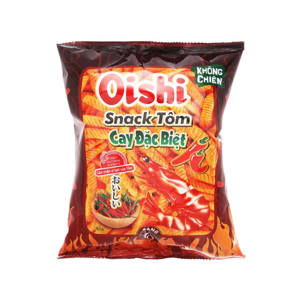 Oishi Special Spicy Shrimp Snack Bag 40g