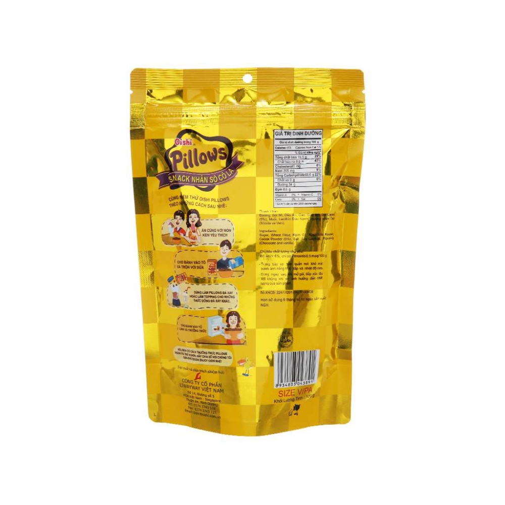Oisi Pillows Chocolate snack 100g
