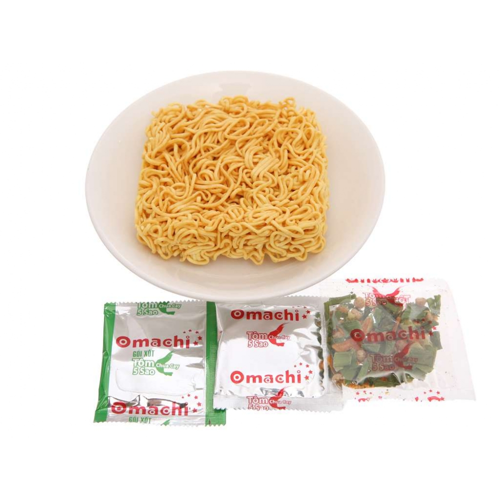 Omachi Tomato Spicy Sour Shrimp instant noodles 78g x 30