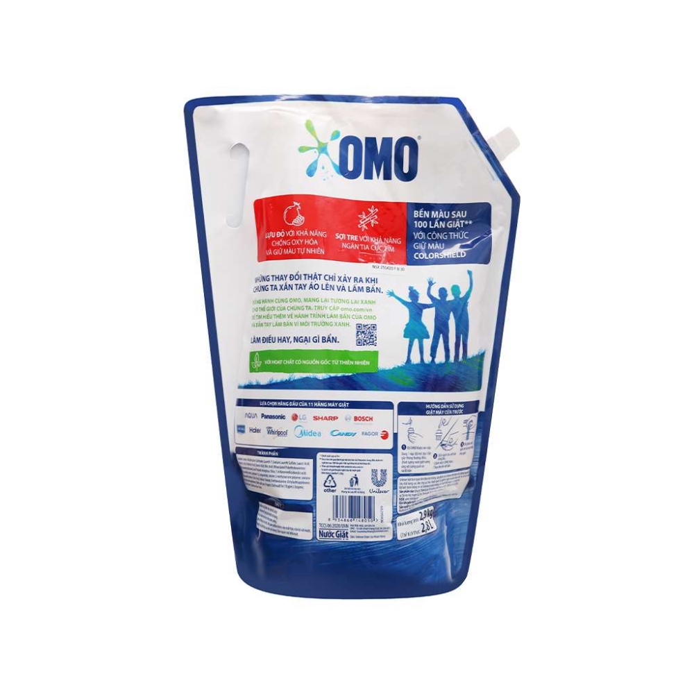 Omo matic washing liquid bag for front load washing machine 2.8l