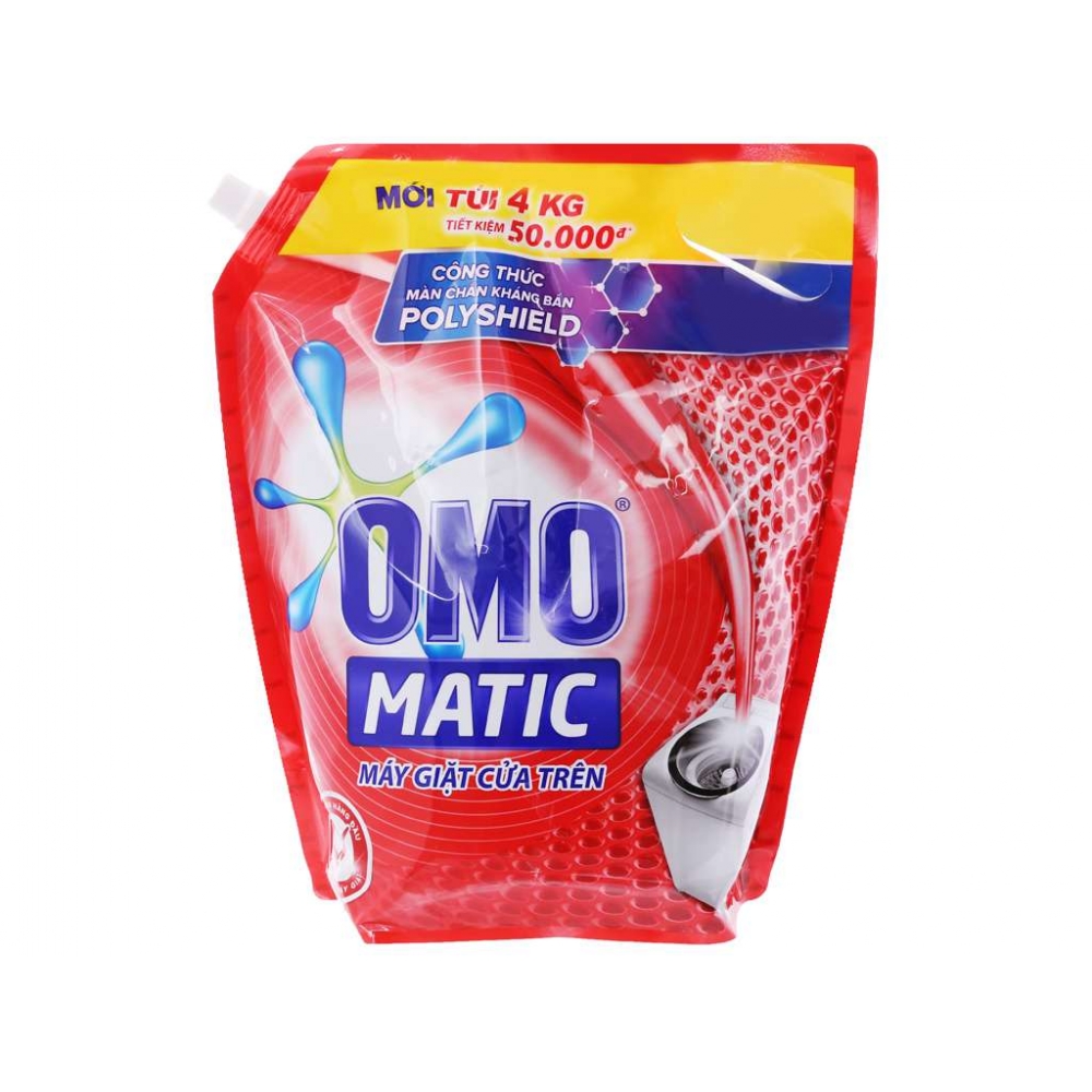 Omo matic detergent liquid bag for top load washing machine 3.8l