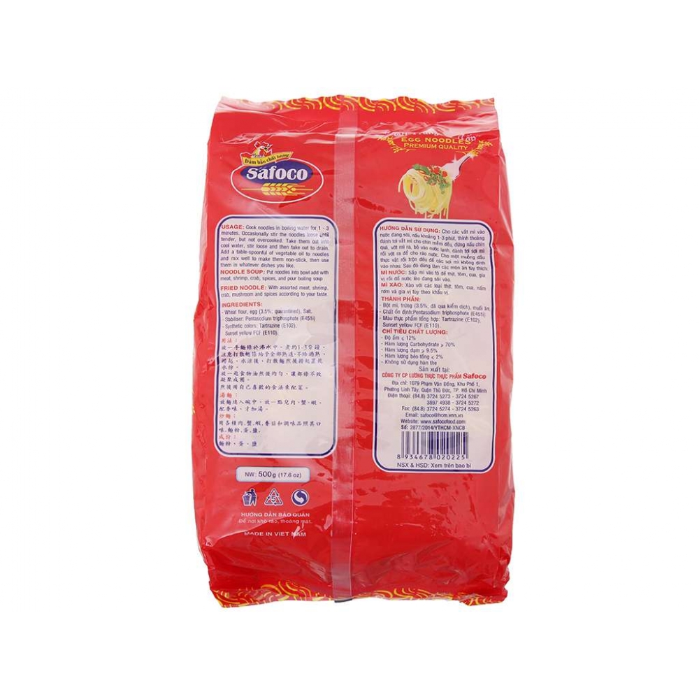 Safoco Egg Noodles Premium bag 500g
