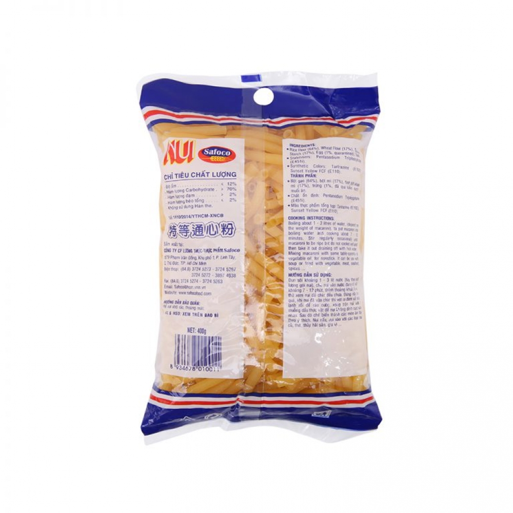 Safoco Macaroni bag 400g (Yellow)