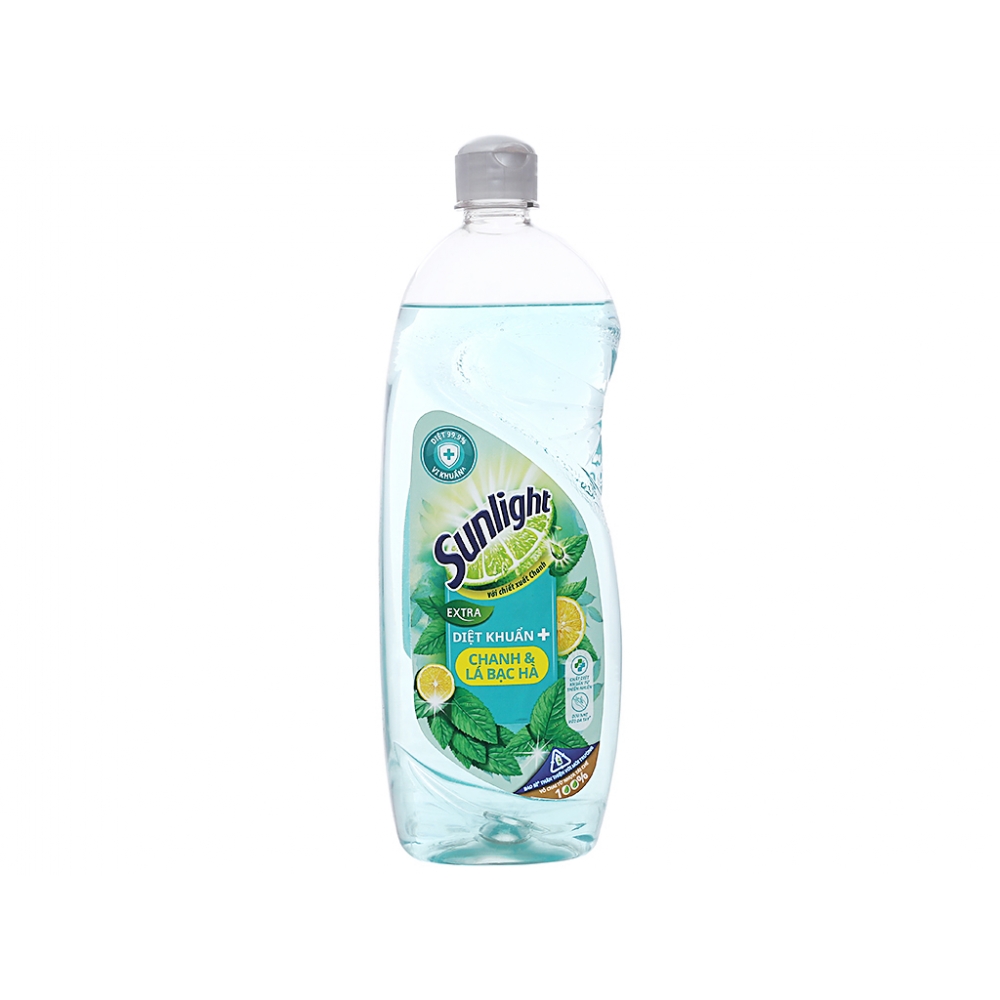 Sunlight Dishwashing Lemon & Peppermint Bottle 750g
