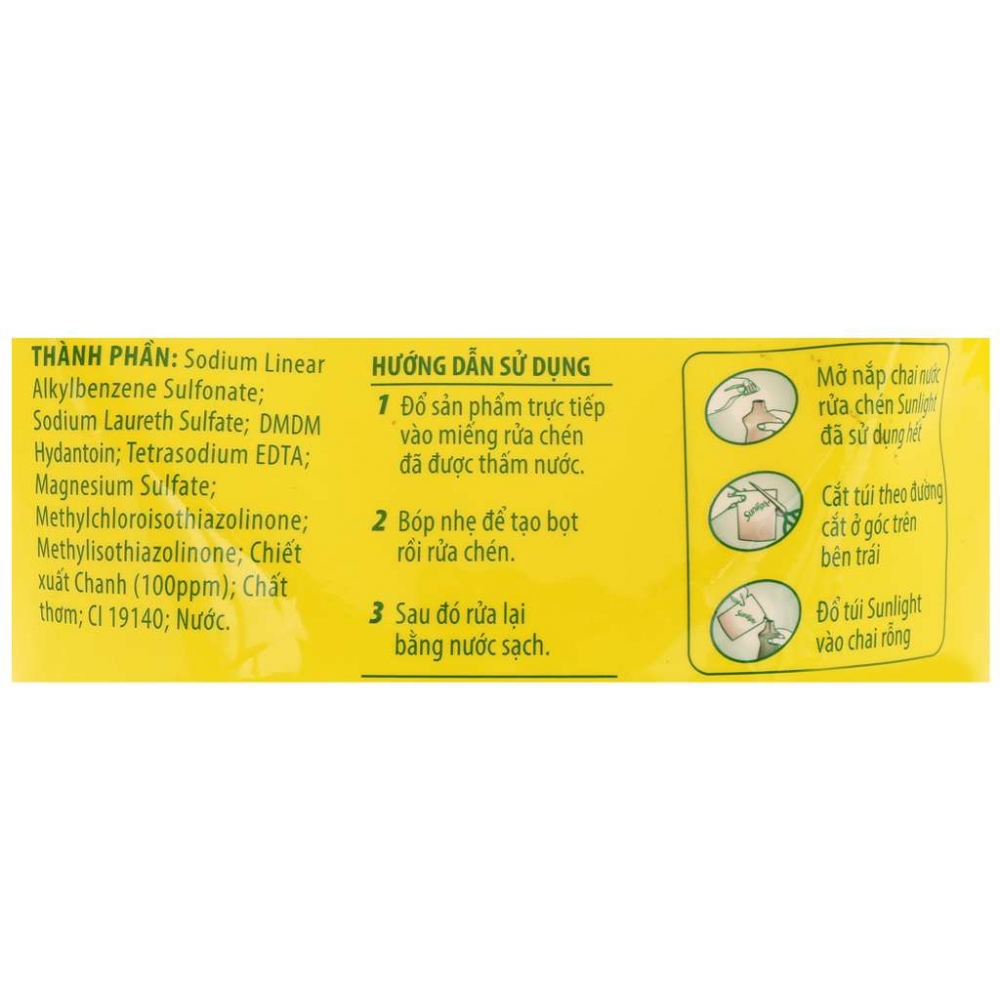 Sunlight Extra Lemon Dishwashing Liquid bag 2.6kg