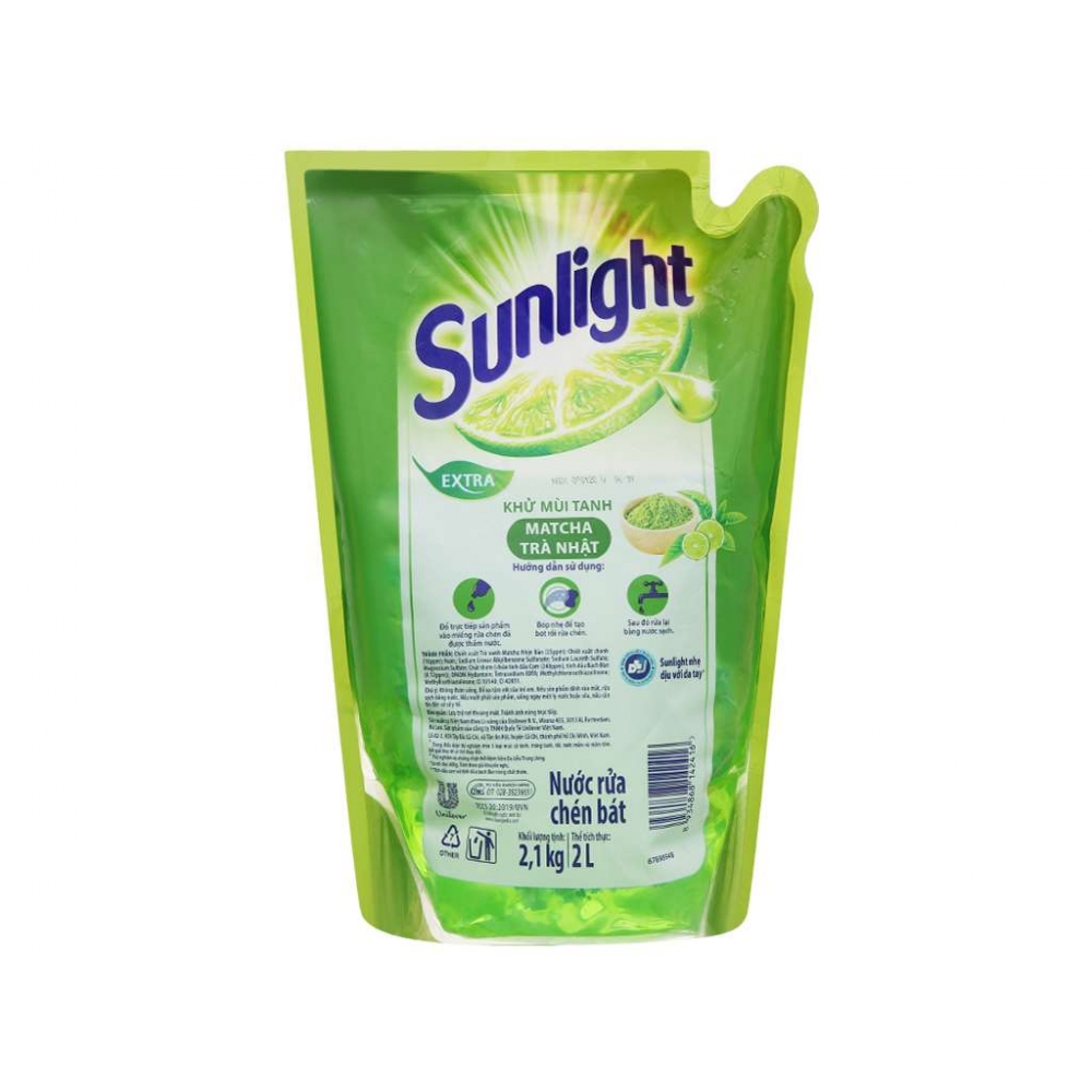 Sunlight Matcha Dishwashing Liquid bag 2.1kg