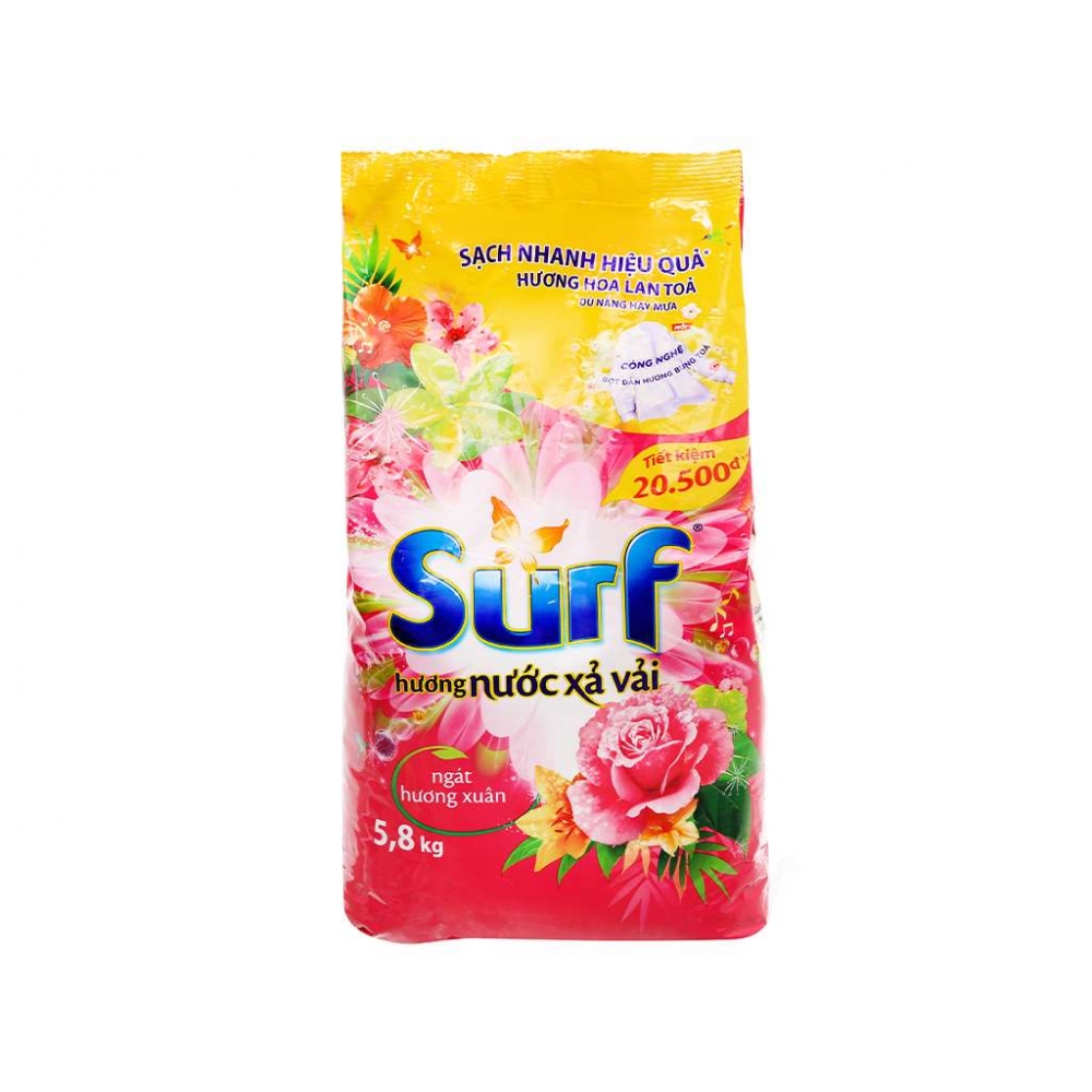 Surf Downy Detergent Powder Bag 5.8kg Spring flavor