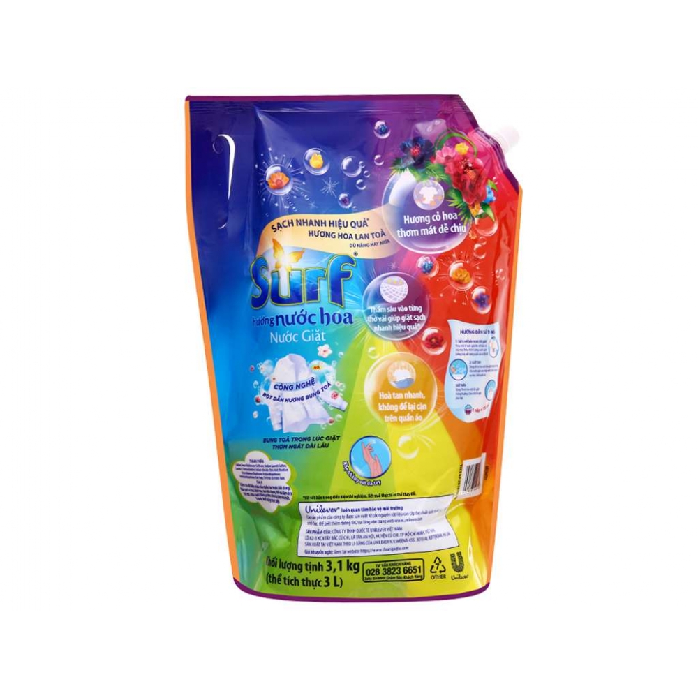 Surf washing liquid bag 3.1kg Perfume Flower
