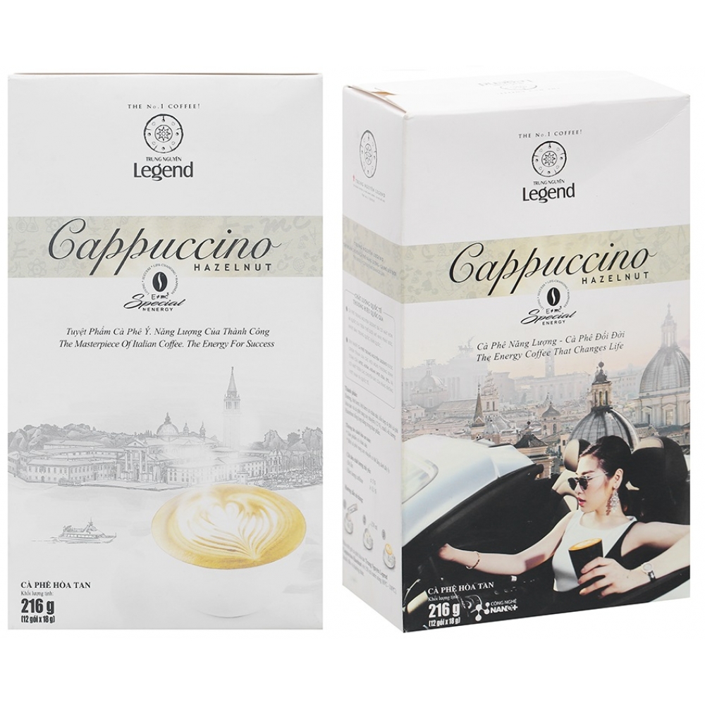 Trung Nguyen Legend Coffee Box 216g Cappuccino Hazelnut