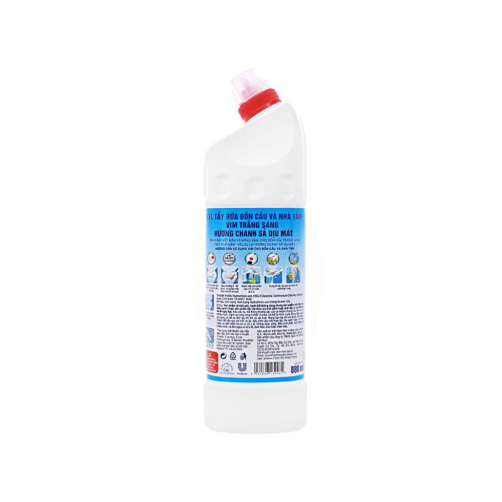 Vim Toilet Cleaner Lemon Grass and Lime Bottle 880ml